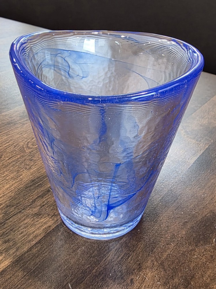 Kosta Boda Smokey Blue Mine Glass Tumbler -- designed by Ulrica Hydman Vallie