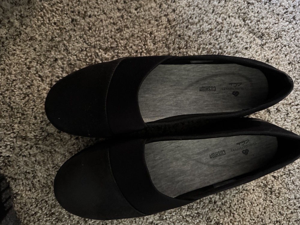 Cloud Steppers by Clarke  Sillian 2.0 Moon Slip-On, Black, Women Size 9 M  NEW