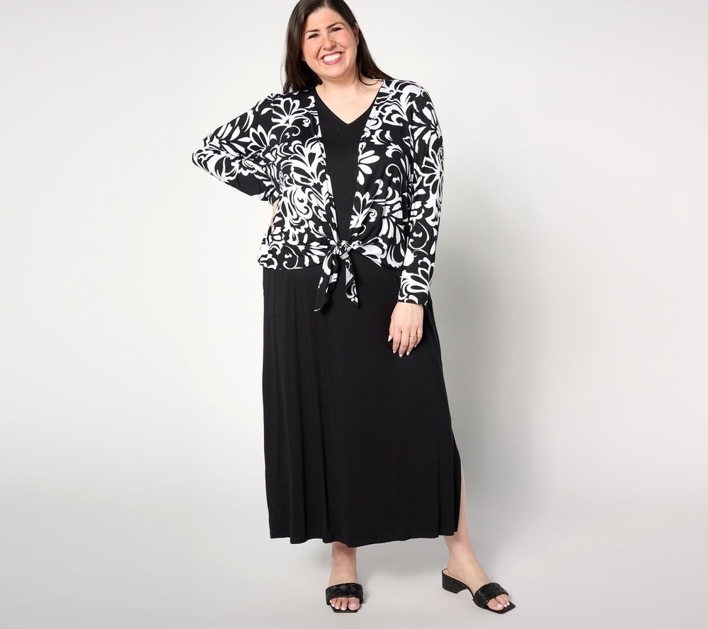 Belle by Kim Gravel Women's Dress Sz XS Reg Better Together and Black A634848