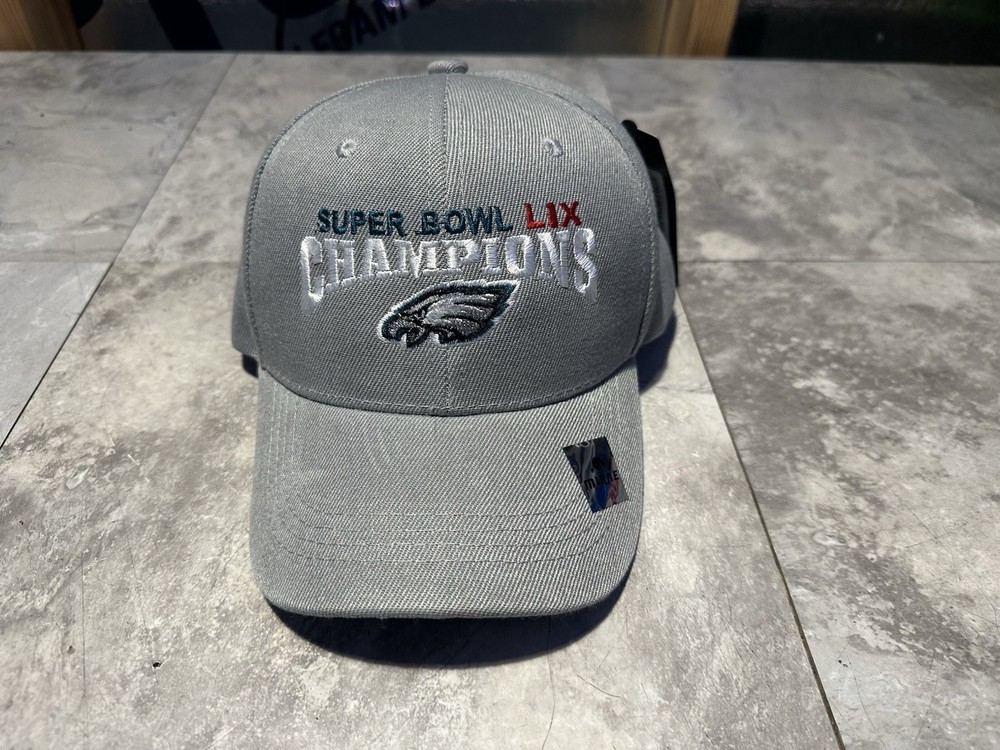 Philadelphia Eagles Gray Super Bowl LIX Champions Hat Cap NWT