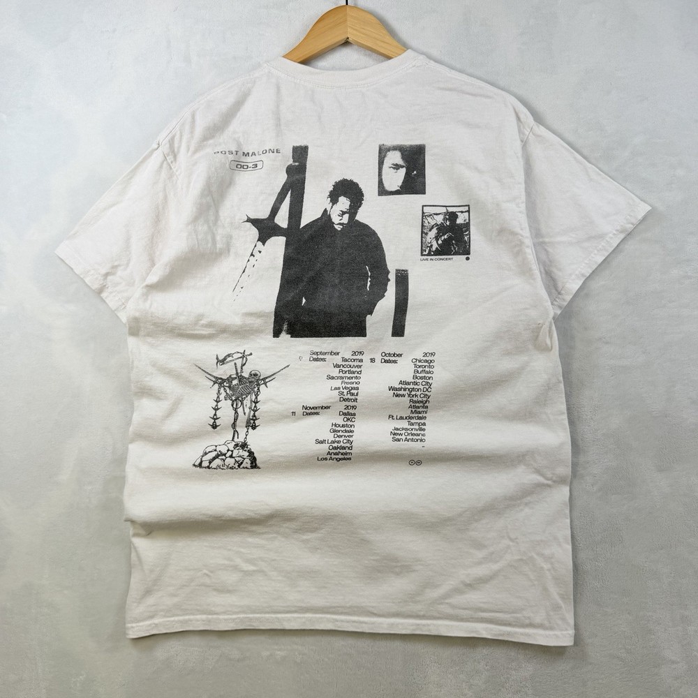 Post Malone Hollywood’s Bleeding 2019 Tour Tee Shirt Men’s Size Large