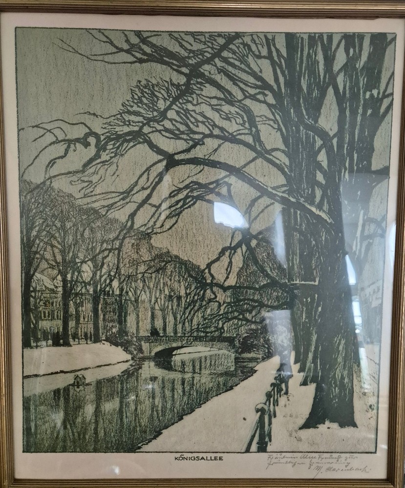 Etching Maarten Langbroek 20. Jhrd. Royal Avenue 47.5 x 40 cm