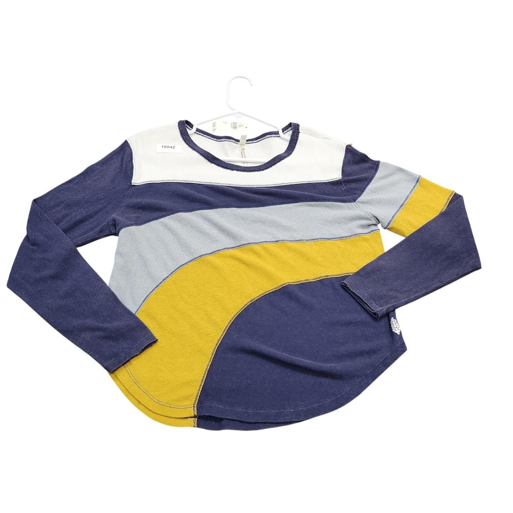 FP Movement Shirt Womens Small Multicolor Colorblock Long Sleeve Jersey Top