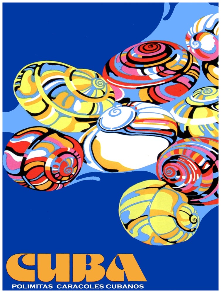 Decor Poster. Polimitas Caracoles Cubanos . FIne Graphic Art Design Art. 1494