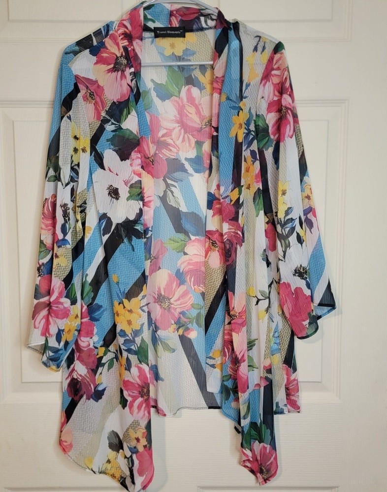 Travel Elements Sheer Floral Jacket/Kimono