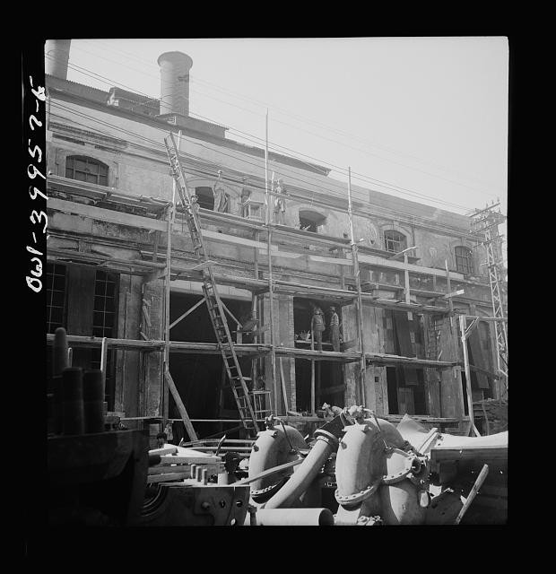 Catania Sicily 1943 WWII Reconstruction Allied Government Building Repair