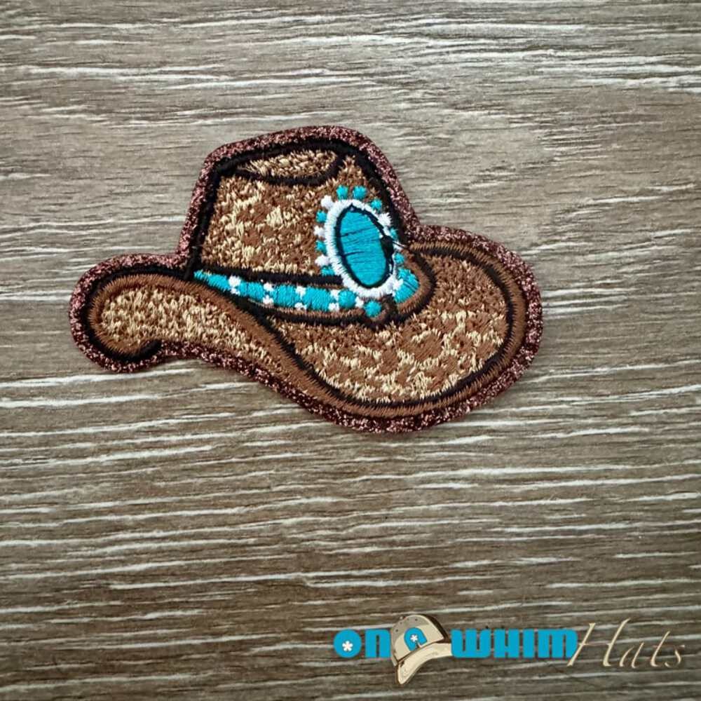 Cowgirl Concho Hat Iron-On Patch