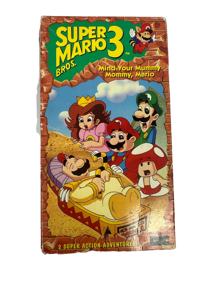 Super Mario Bros 3 VHS Mind Your Mummy Mommy Mario Cartoon Show 1990 Nintendo