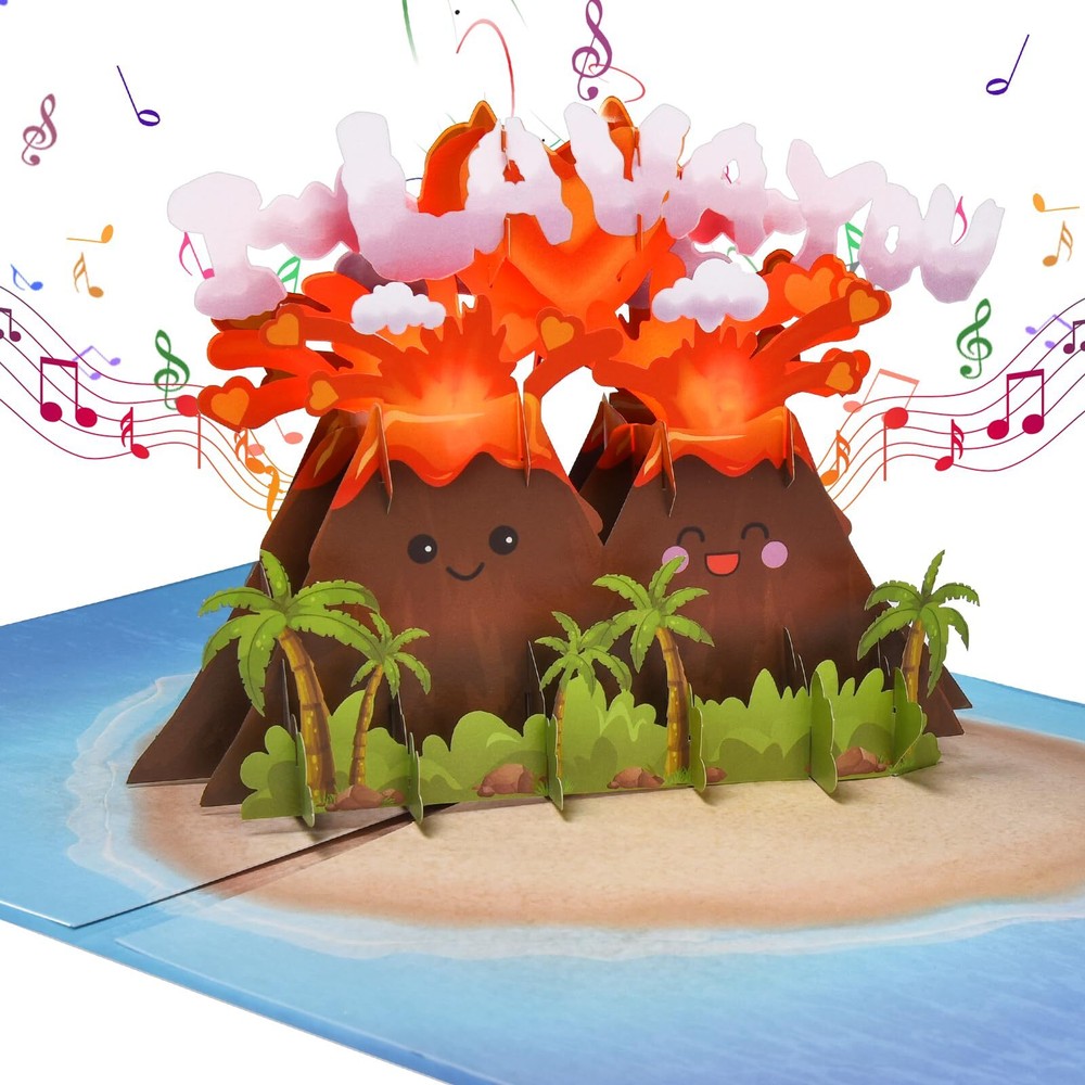 I LAVA YOU Pop Up Anniversary Card for Wife,Husband,Couple, Musical 3D Romant...