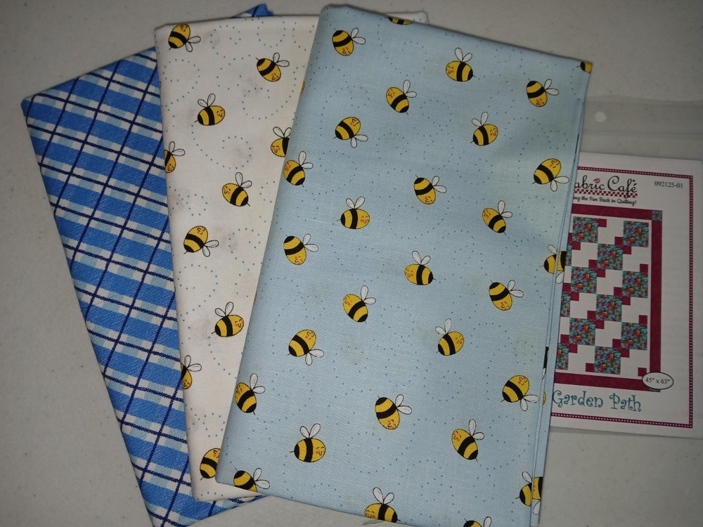 Lot 3 yd quilt kit w/pattern Fabric Cafe focus light dark QSQ free ship HTF