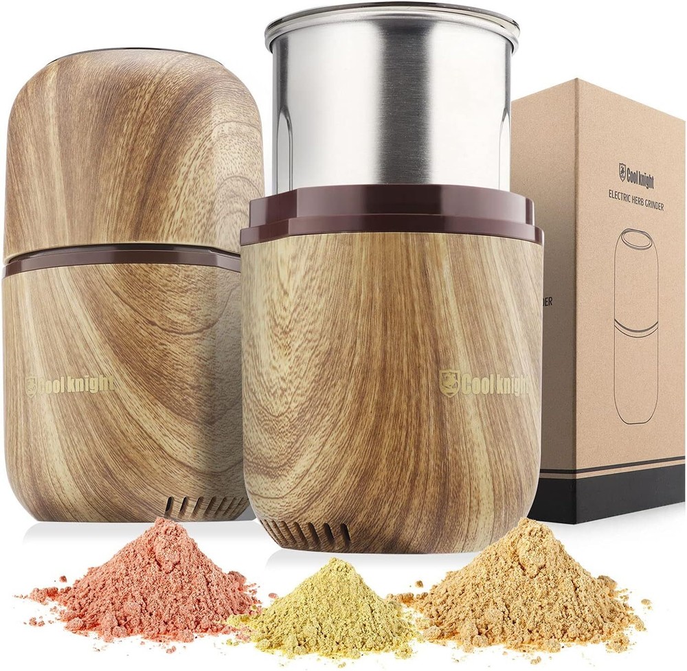 COOL KNIGHT Herb Grinder Electric Spice Grinder [Large Capacity/High Rotating Sp