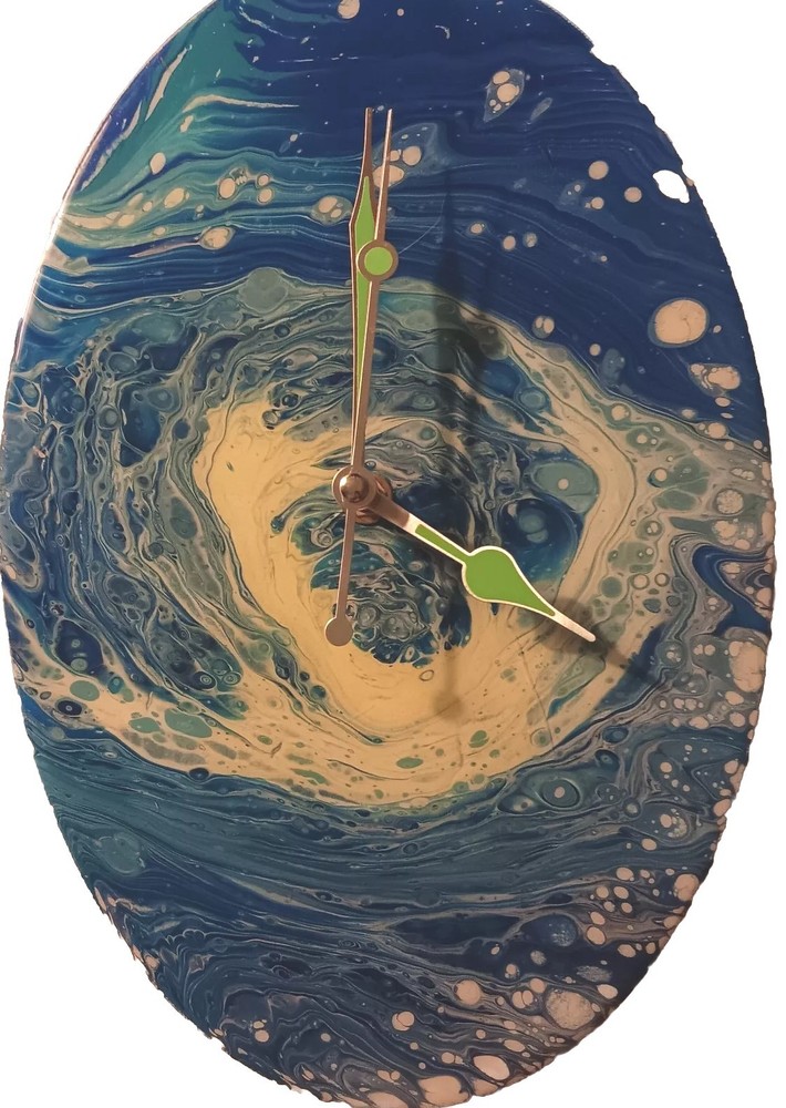 Abstract Art Clock With Unique Painting Design-image