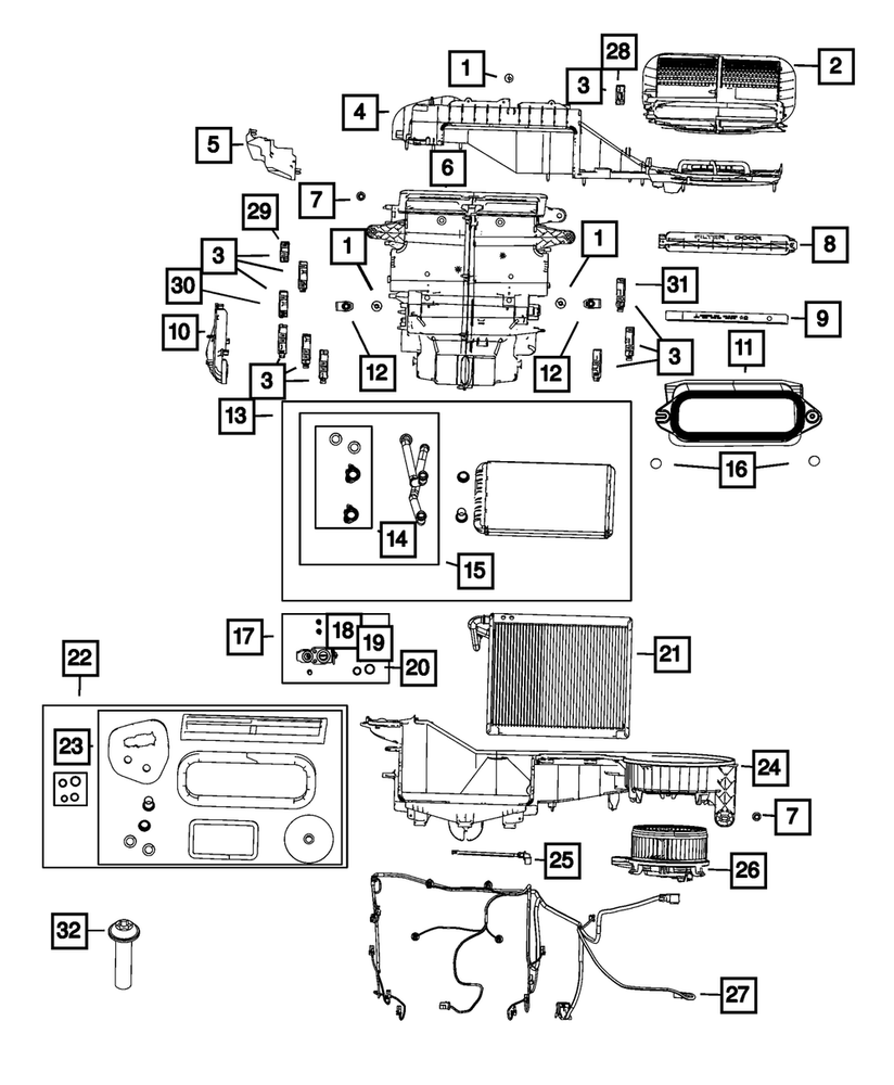 Genuine Mopar Blower With Wheel Motor 68542630AA