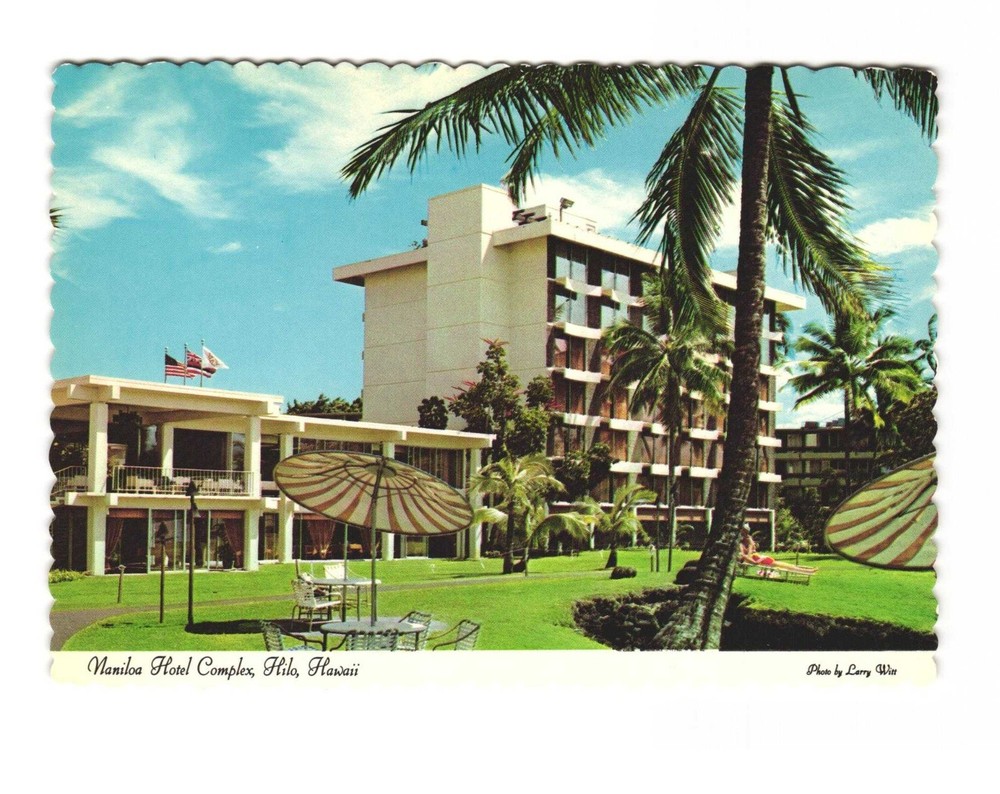 NANILOA Hotel Complex Hilo Hawaii Vintage postcard Unposted