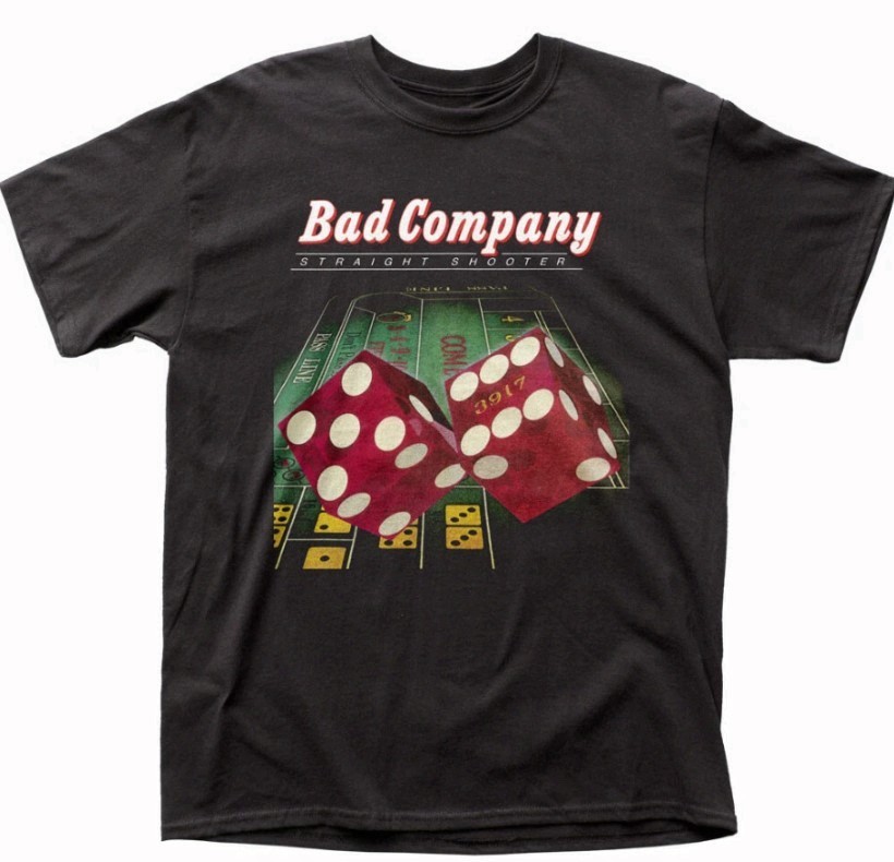 Bad Company Straight Shooter Mens T Shirt Rock N Roll Music Band Tee New Black