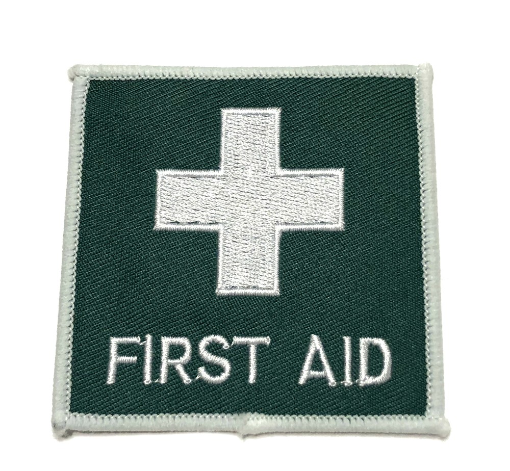 First Aid Cross Patch Embroidered Iron-On Applique Military Veteran EMT