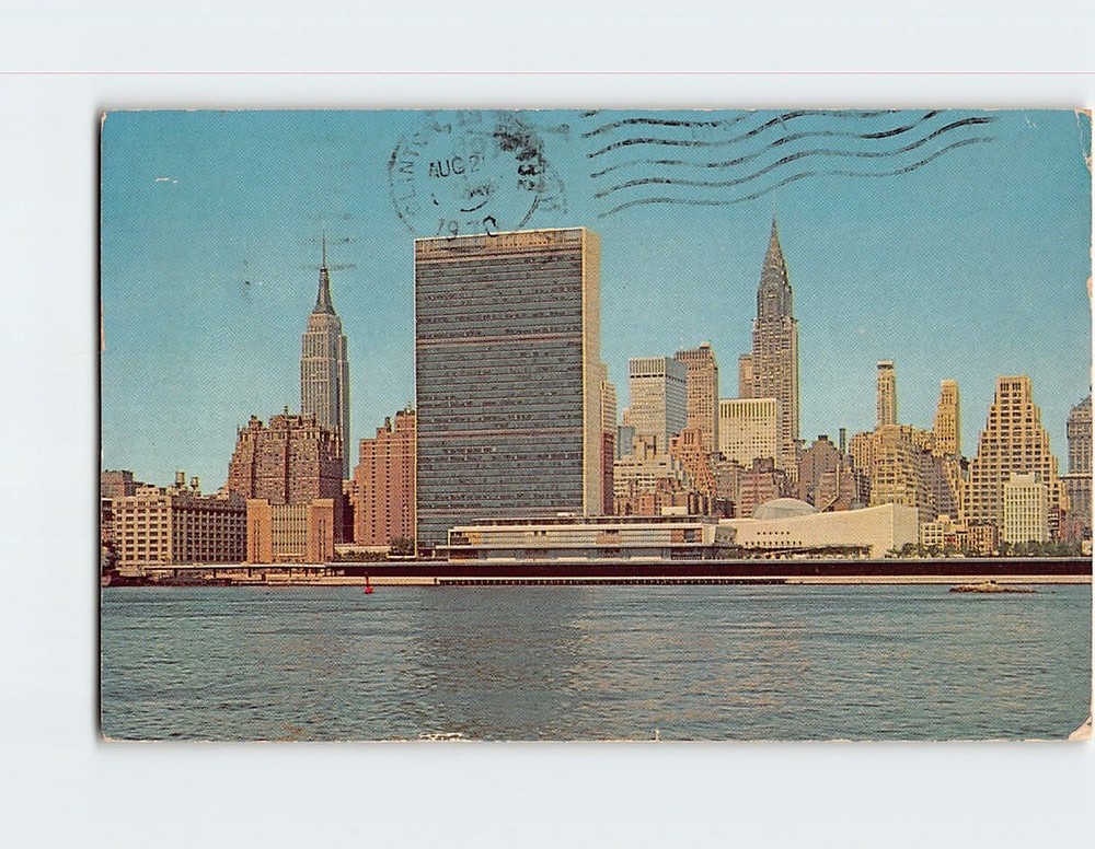 Postcard View of Mid Manhattan From Across the East River New York City New York