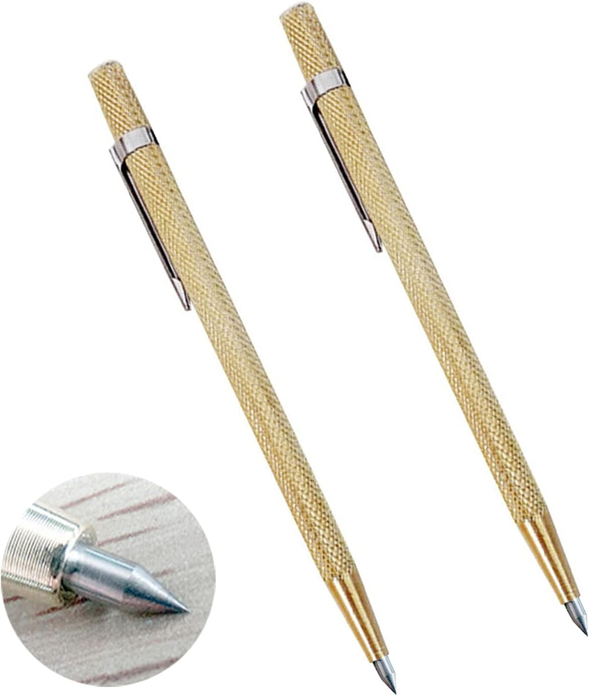 Set of 2 Tungsten Carbide Tip Metal Scribe Engraving Tools for Precision Marking
