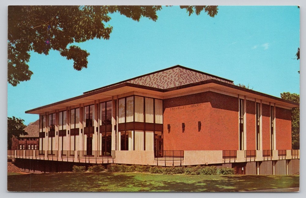 Vintage Donnelley Library Lake Forest College Illinois Photochrome Postcard