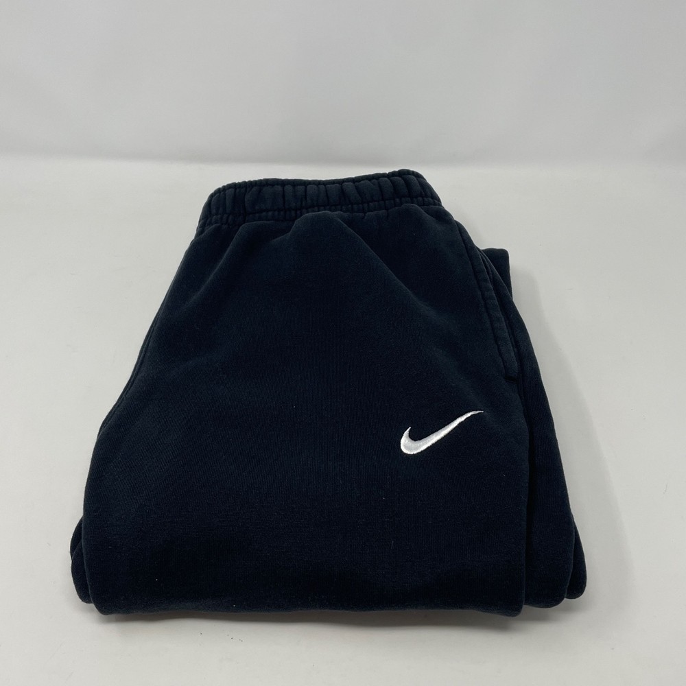 Nike Club Swoosh Fleece Sweatpants Small Black/White