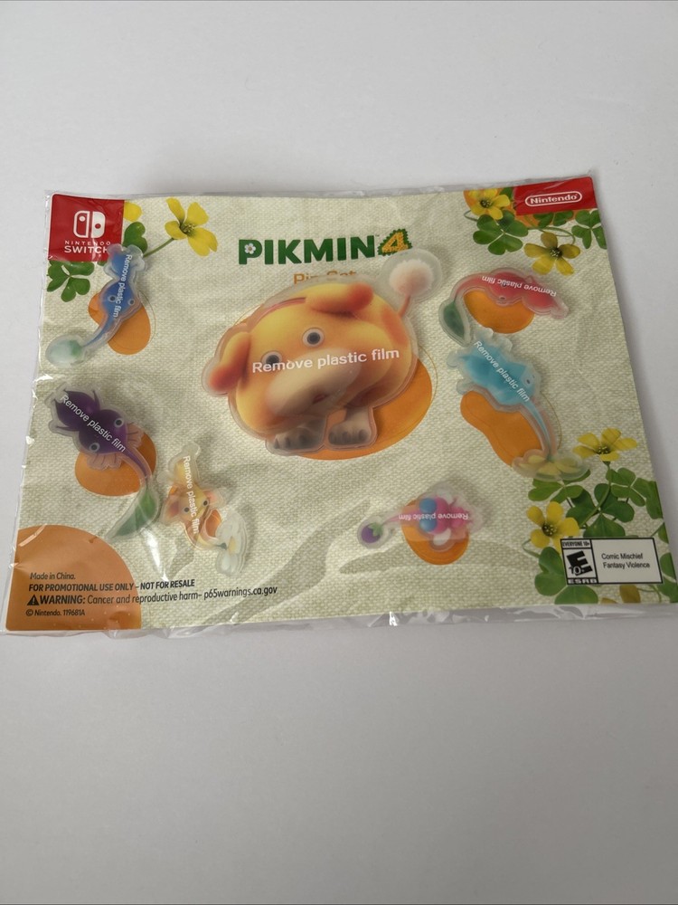Pikmin 4 Pin Set GameStop Exclusive Preorder Bonus