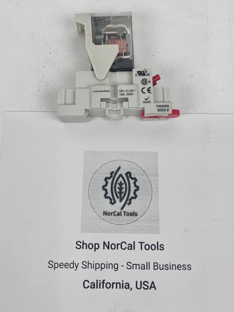 Automation Direct 781-1C-24D Ice Cube Relay & 781-1C-SKT Socket 24VDC