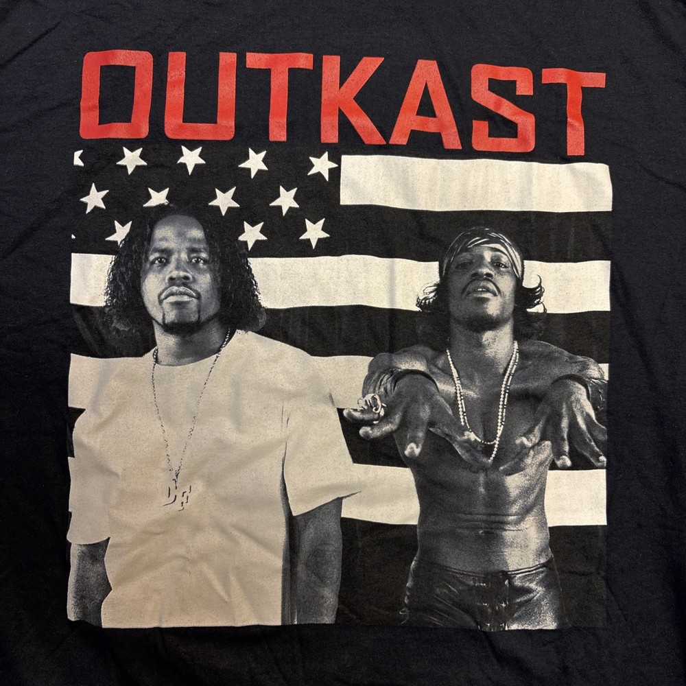 NWT OUTKAST American Flag  T-Shirt Men’s XL Black Graphic Hip Hop Rap