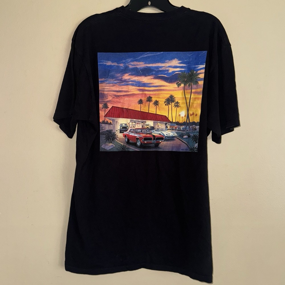 IN-N-OUT Burger Nevada Black Graphic Double Sided T Shirt Size XL NWOT!