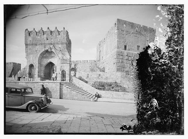 Photo:Jerusalem Israel 1900s Citadel Tower of David Matson Photo car