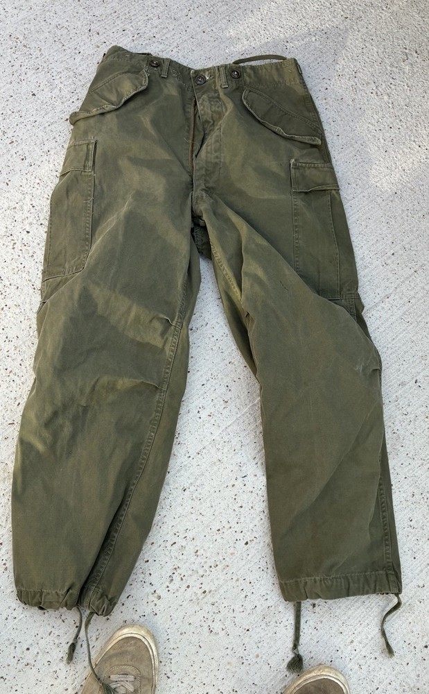 1950s M-1951 US Army Military Field Trousers M51 Cargo Pants Baggy Size Small