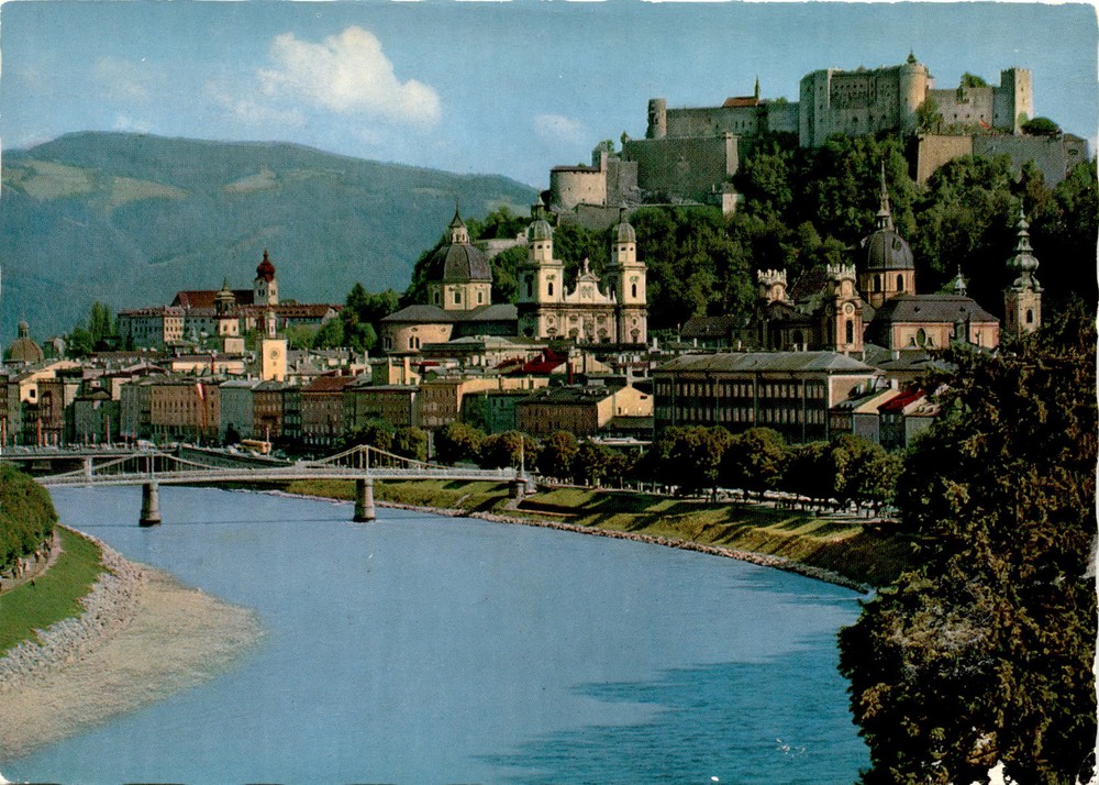 SALZBURG, Altstadt, Salzach, Osy-Verlag Alfred Gr Postcard