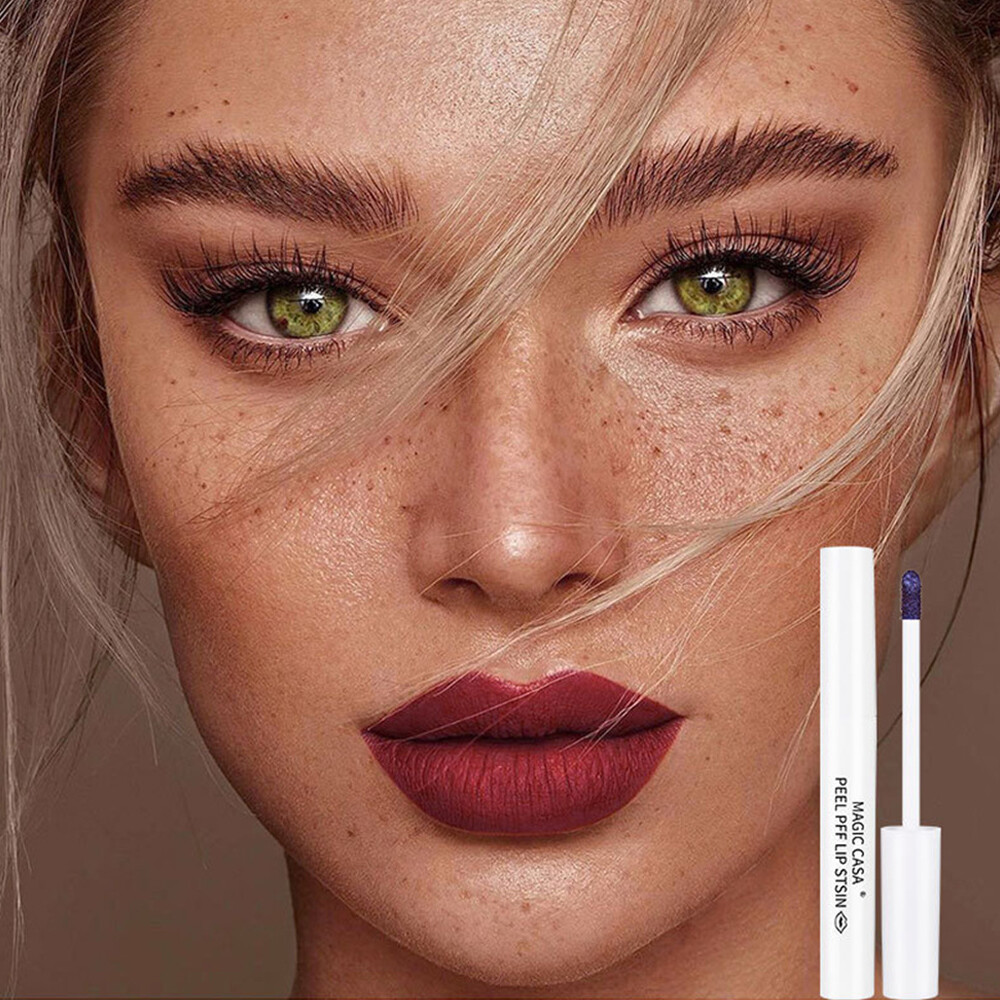 Long Lasting Peel-Off Colored Lip Stain Gloss Matte Finish Non-Stick Lip Stain