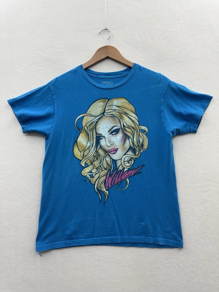 Drag Queen Merch Men’s Medium Willam Belli T-Shirt RuPaul Race Blue