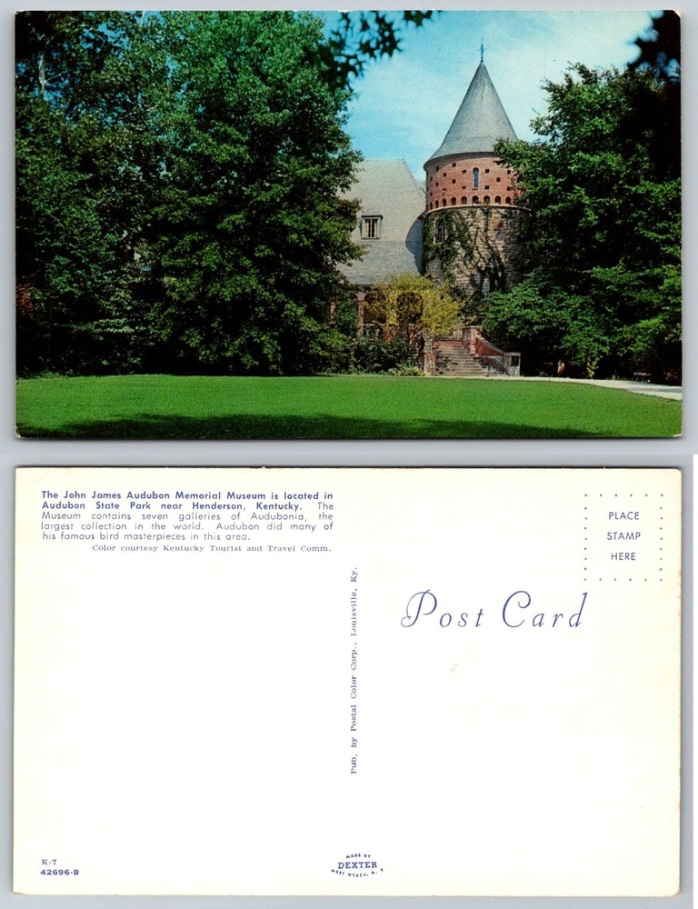 Audubon Memorial Museum Henderson KY Postcard John James Audubon State Park
