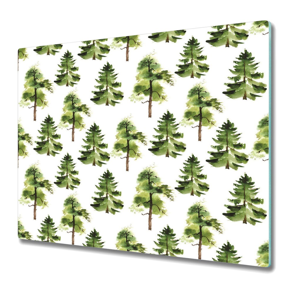 Glass Chopping Cutting Board Worktop Saver Forest Trees Magic Forest 60x52
