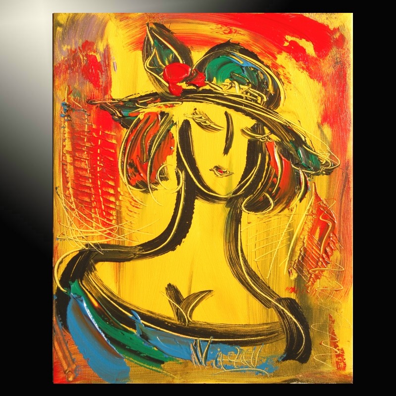 NICE LADY +  by Mark Kazav  Abstract Modern CANVAS Original Painting   CTYJ