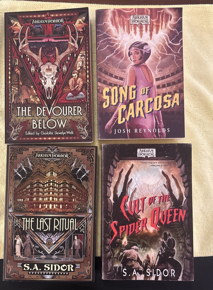 Arkham Horror Lot Of 4 Books Last Ritual Devourer Below Spider Queen Song Carcos