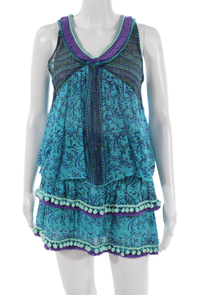 Poupette St Barth Women Two Piece Set Multicolor Cotton V-Neck Sleeveless Size 1Free Shipping in US $100+ Orders | $6.95 Orders Below