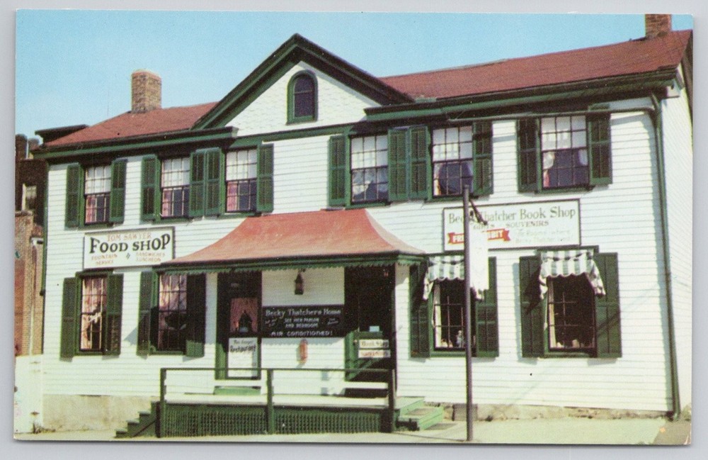 Becky Thatcher House Hannibal MO Postcard Tom Sawyer Mark Twain Dextone