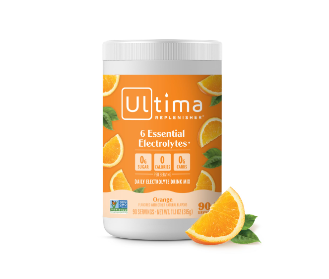 Ultima Replenisher Electrolyte Powder - Orange 11.1 oz - New + FreeShip