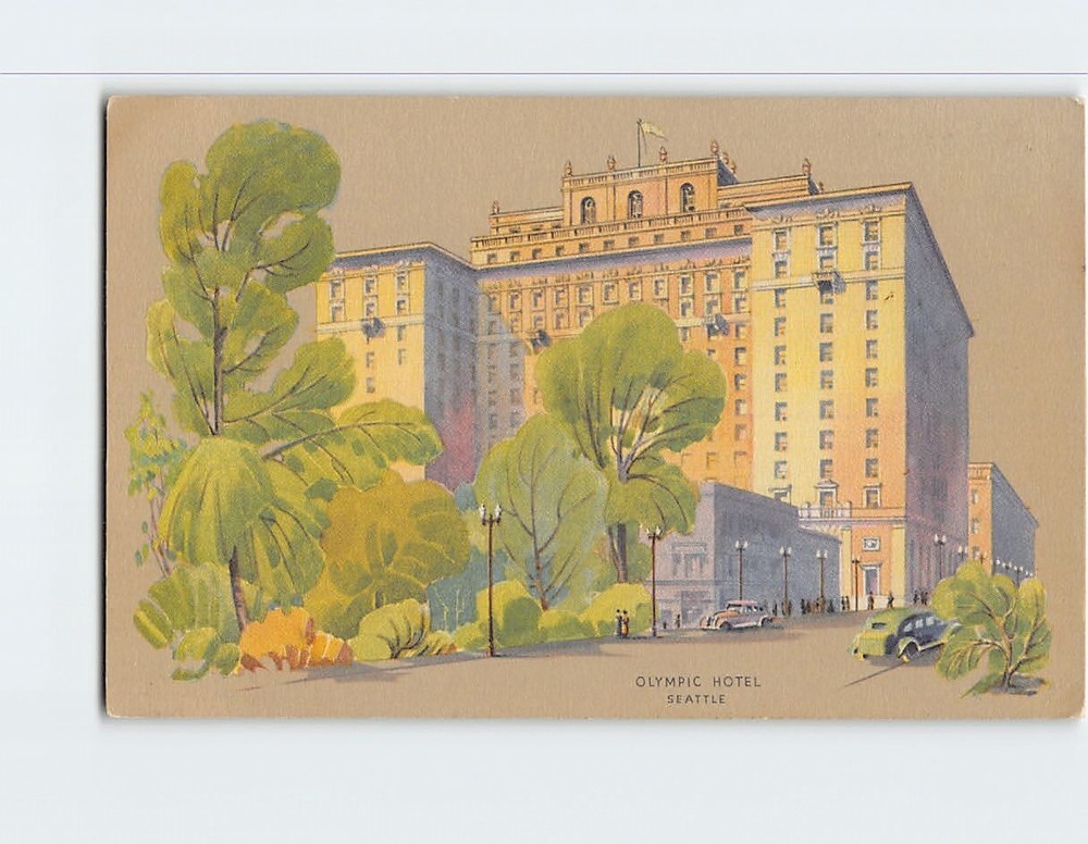 Postcard Olympic Hotel Seattle Washington