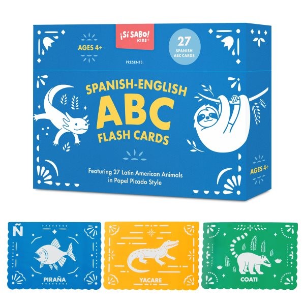 Spanish-English ABC Flash Cards : 27 Bilingual Alphabet Flash Cards Featuring...