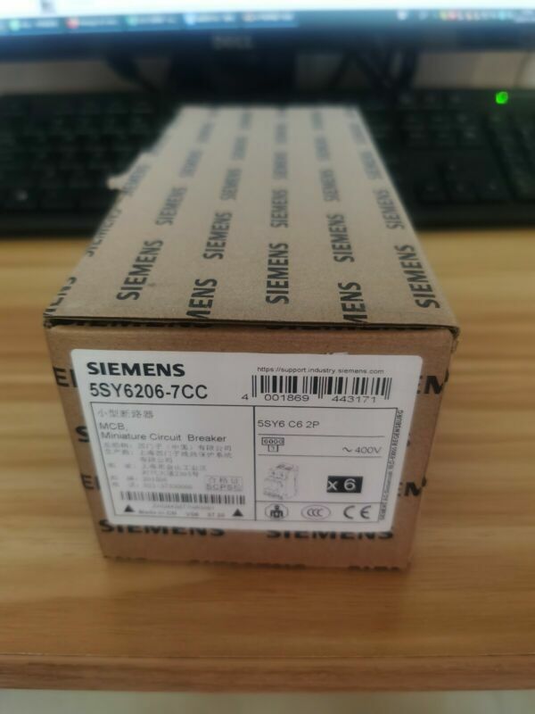 6pcs/1Box New Siemens 5SY6206-7CC 5SY62067CC Circuit Breaker 2P 6A Brand