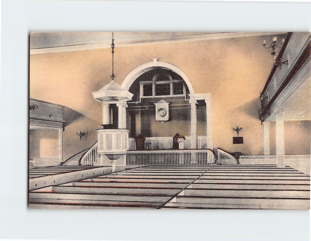 Postcard Interior Unitarian Church Peterborough NH USA