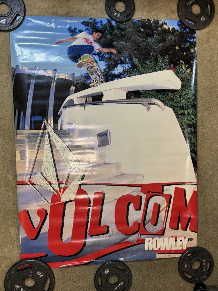 Vintage Volcom Geoff Rowley Skateboard Banner Vans Flip Sorry 00’s Skateboarding