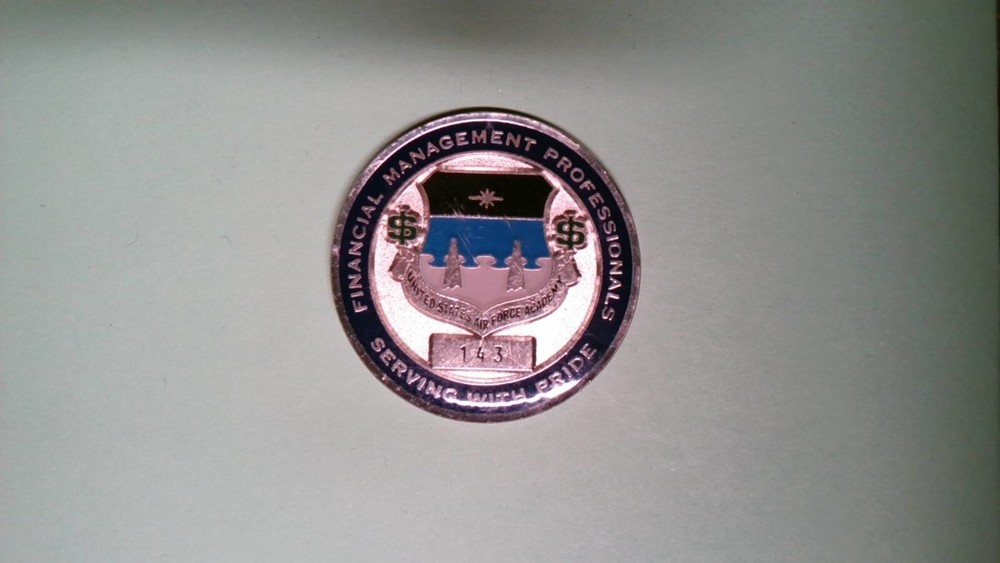 CHALLENGE COIN UNITED STATES AIR FORCE ACADEMY FINANCIAL MANAGEMENT