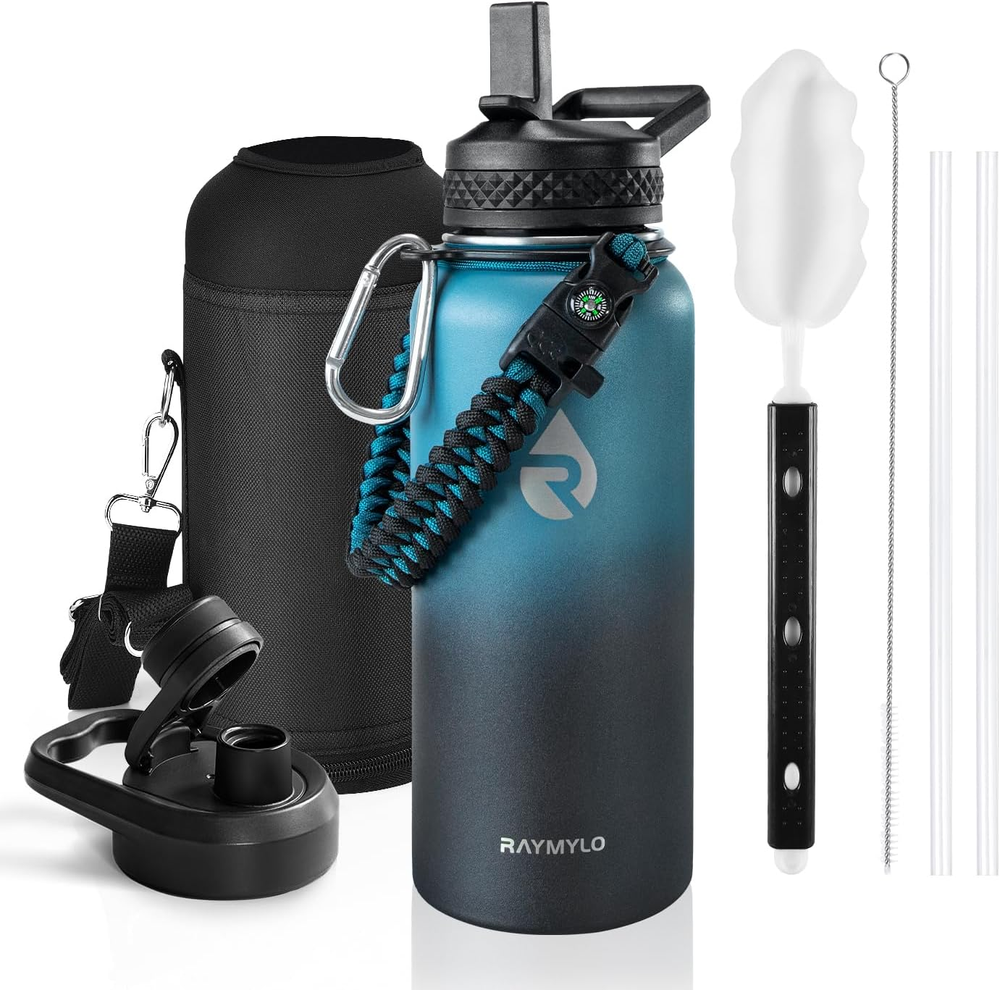 Insulated Water Bottle 32 Oz, Triple Wall Vacuum Stainless Steel (Cold for 48