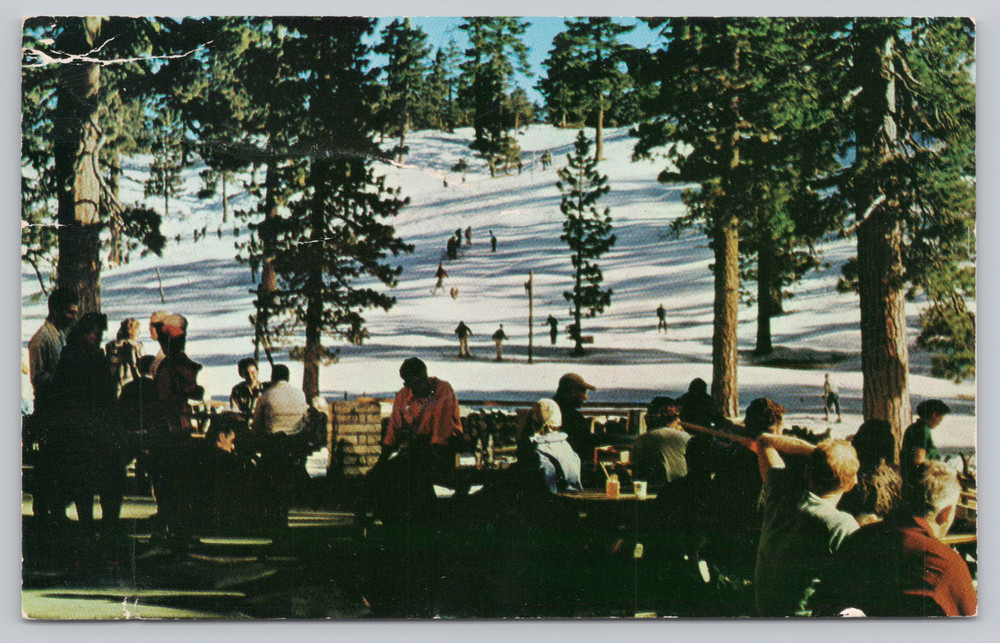 Postcard Skiing Snow Valley San Bernardino California