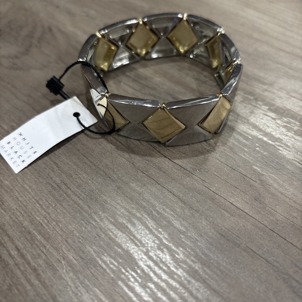 White House Black Market Stretch Bracelet Gold And Silver Tone