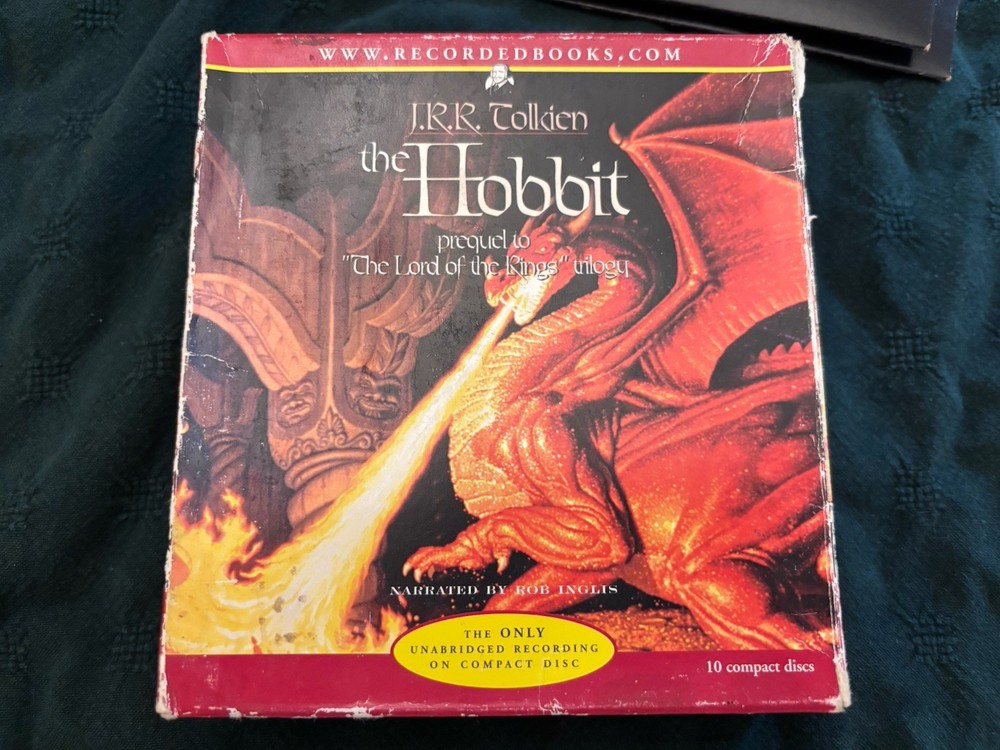 The Hobbit by J.R.R. Tolkien Unabridged Audiobook 10 CDs Narrated by Rob Inglis